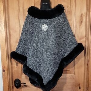 Vintage Cape & Sparkly Brooch